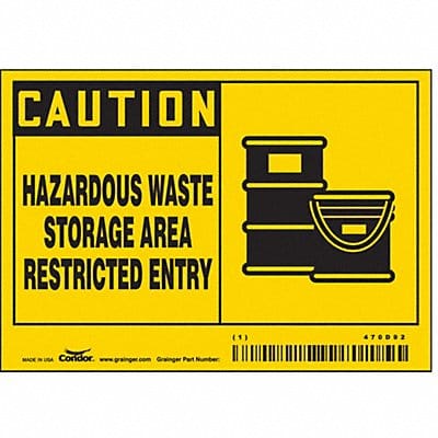 Safety Sign 3.5in x 5in Vinyl