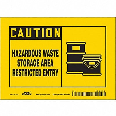 Safety Sign 5 in x 7 in Vinyl