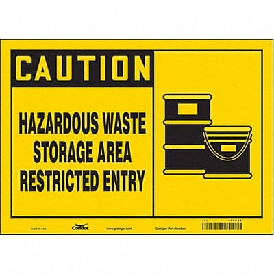 Safety Sign 10 in x 14 in Vinyl