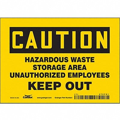 Safety Sign 5 in x 7 in Vinyl