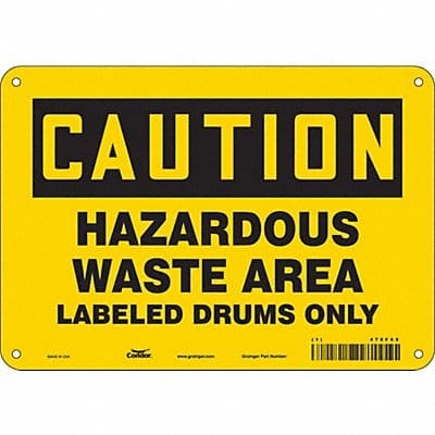 Safety Sign 7 in x 10 in Aluminum