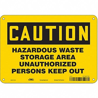 J8184 Safety Sign 7 in x 10 in Aluminum