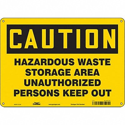 J8184 Safety Sign 10 inx14 in Aluminum