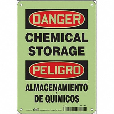 Safety Sign 10 in x 7 in Polyethylene