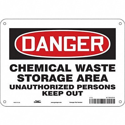 Safety Sign 7 inx10 in Polyethylene