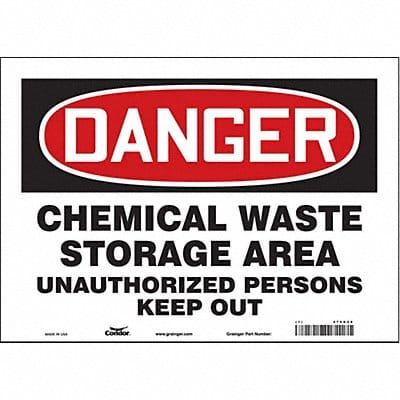 Safety Sign 10 in x 14 in Vinyl