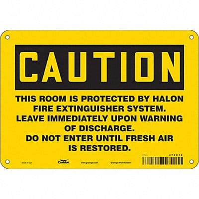 Safety Sign 7 in x 10 in Aluminum