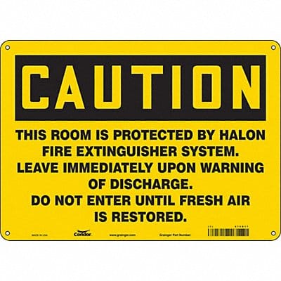 Safety Sign 10 in x 14 in Aluminum