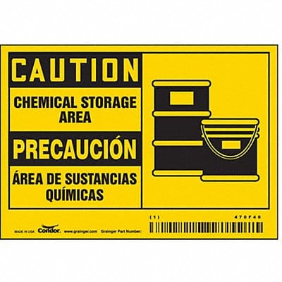 Safety Sign 3.5in x 5in Vinyl PK5