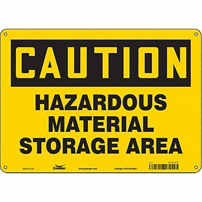 Safety Sign 10 in x 14 in Polyethylene