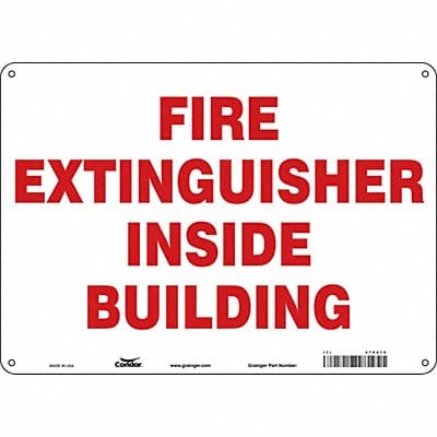 Safety Sign 10 in x 14 in Aluminum