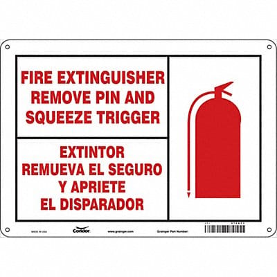 Safety Sign 10 in x 14 in Aluminum