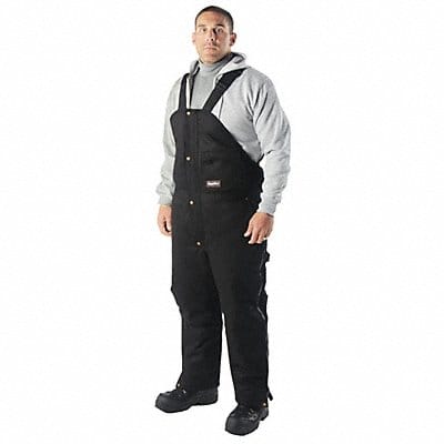 H4948 Bib Overalls Black Size 30x29-1/2 In.