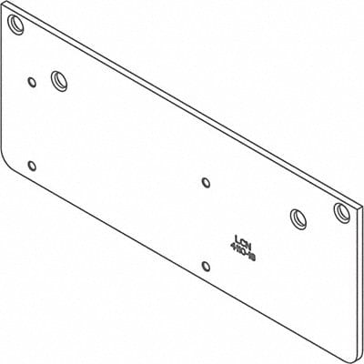 Drop Plate Silver Aluminum 12-1/4 in L