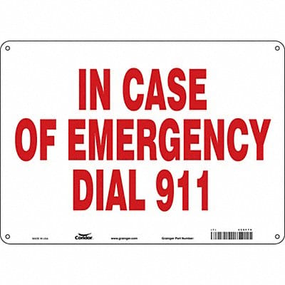 J9315 Safety Sign 10 in x 14 in Polyethylene