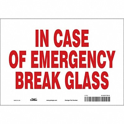 Safety Sign 7 in x 10 in Vinyl