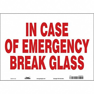 Safety Sign 10 in x 14 in Vinyl