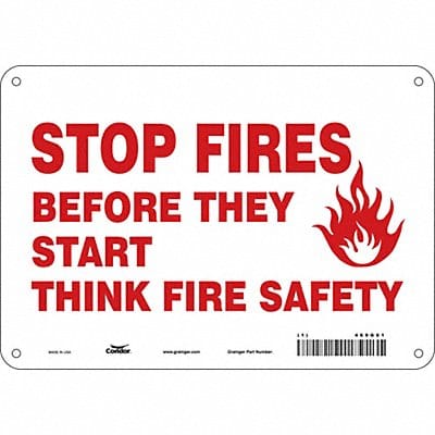 Safety Sign Fire and Emergency 7 x 10