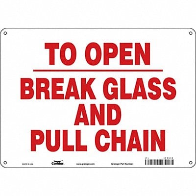 Safety Sign 10 in x 14 in Aluminum