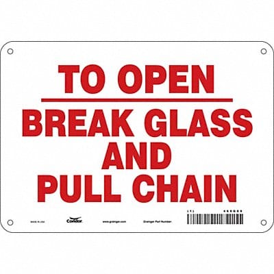 Safety Sign 7 in x 10 in Polyethylene