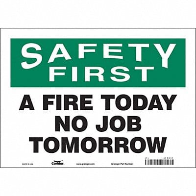 Safety Sign 10 in x 14 in Vinyl