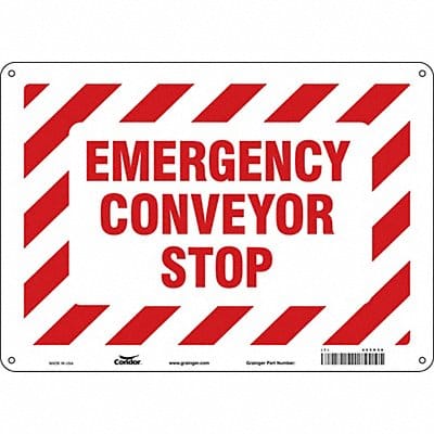 Safety Sign 10 in x 14 in Polyethylene