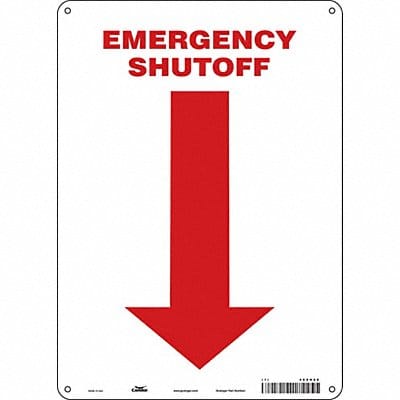 Safety Sign 14 in x 10 in Polyethylene