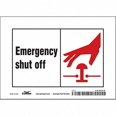 Safety Sign 5 in x 7 in Vinyl