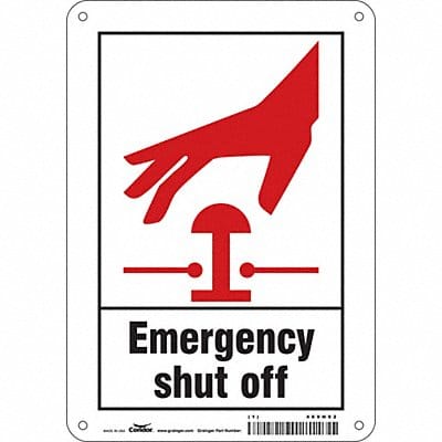 Safety Sign 10 in x 7 in Aluminum