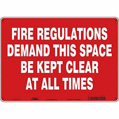 Safety Sign 10 in x 14 in Polyethylene