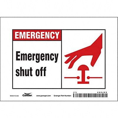 Safety Sign 5 in x 7 in Vinyl