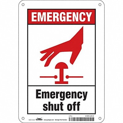 Safety Sign 10 in x 7 in Aluminum