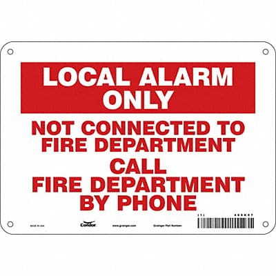 Safety Sign 7 in x 10 in Aluminum