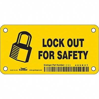 Safety Sign 2.25in x 4.5in Vinyl