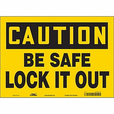 Safety Sign 10 inx14 in Vinyl