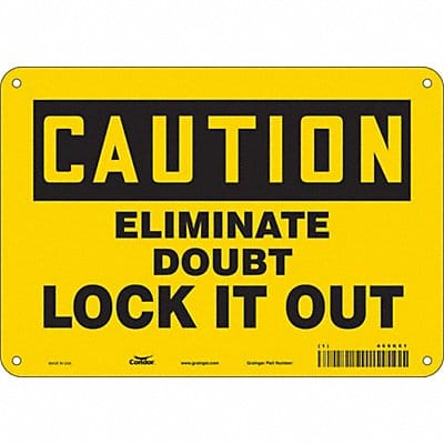 K0102 Safety Sign 7 in x 10 in Aluminum