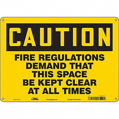 Safety Sign 10 in x 14 in Aluminum