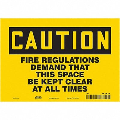 Safety Sign 7 in x 10 in Vinyl