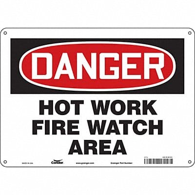 Safety Sign 10 inx14 in Aluminum