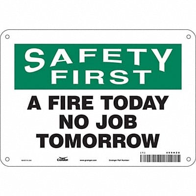 Safety Sign 7 inx10 in Polyethylene