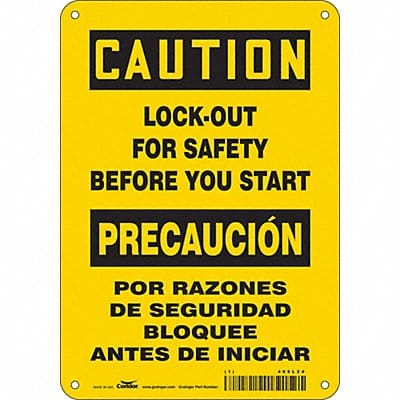 Safety Sign 10 inx7 in Aluminum