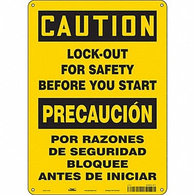 Safety Sign 14 in x 10 in Polyethylene