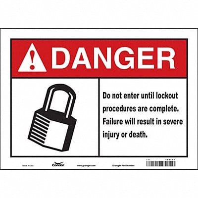 Safety Sign 10 inx14 in Vinyl