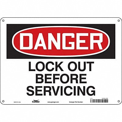 Safety Sign 10 in x 14 in Polyethylene