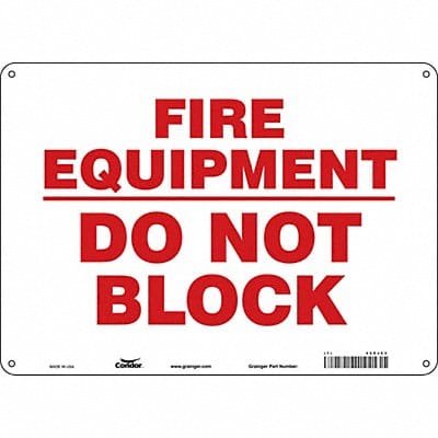 Safety Sign 10 in x 14 in Polyethylene