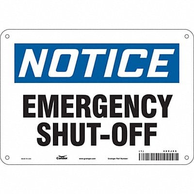 Safety Sign 7 in x 10 in Aluminum