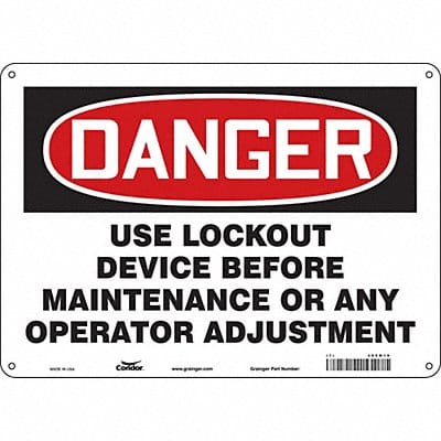 Safety Sign 10 inx14 in Aluminum