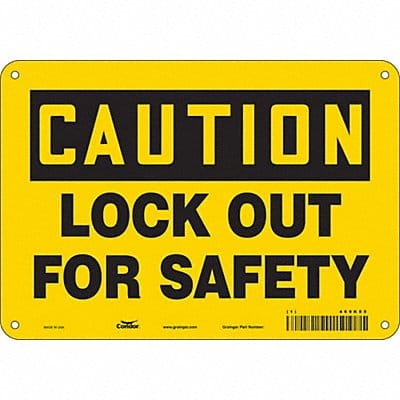 Safety Sign 7 in x 10 in Aluminum