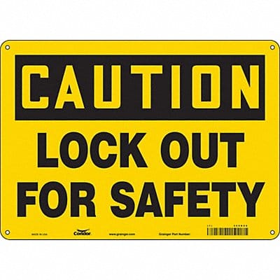 Safety Sign 10 inx14 in Polyethylene