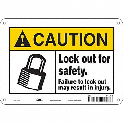 K0107 Safety Sign 7 in x 10 in Aluminum